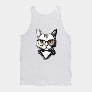 a cat in a tuxedo Tank Top